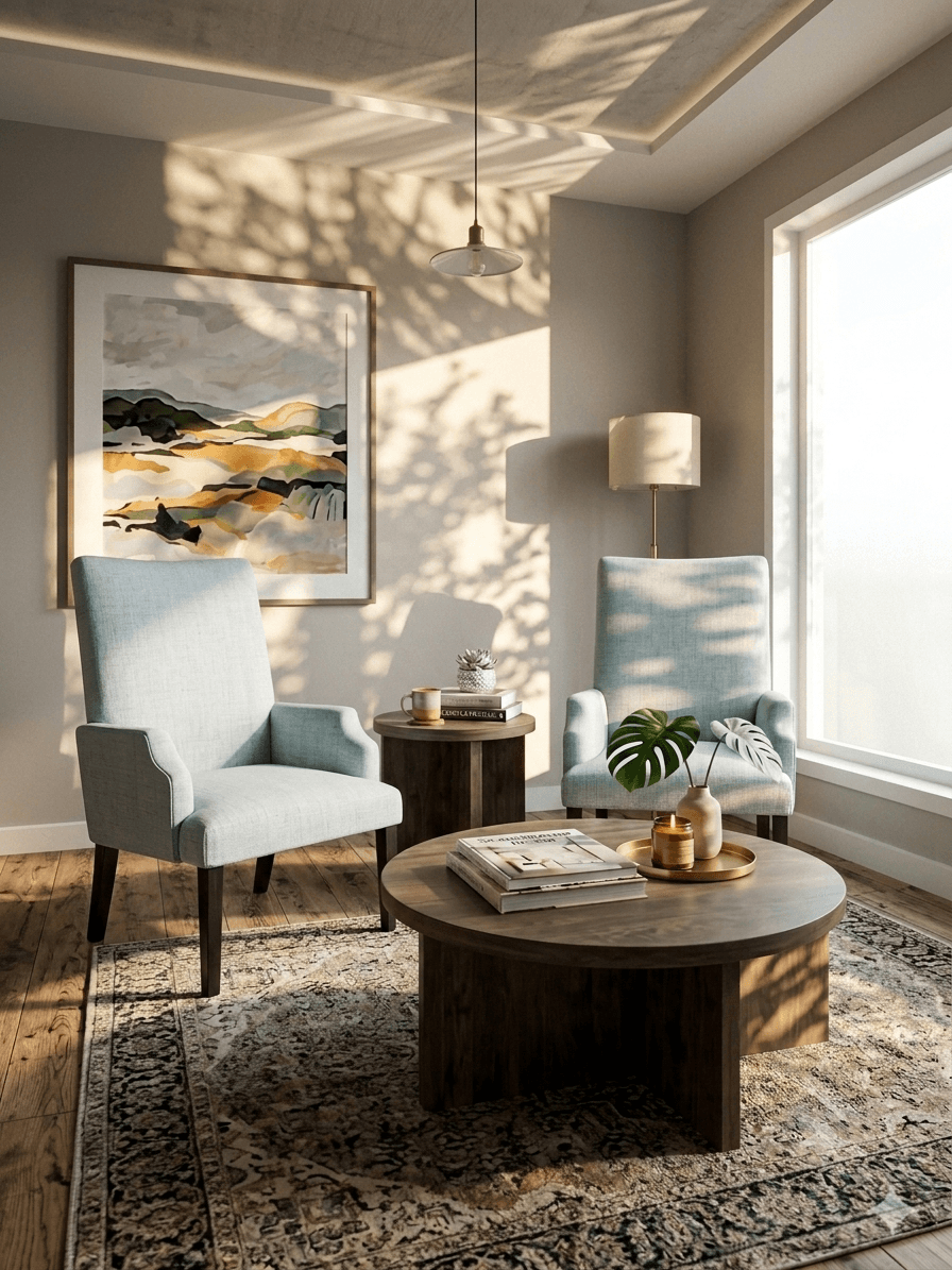 Solid wood living room furniture showcase