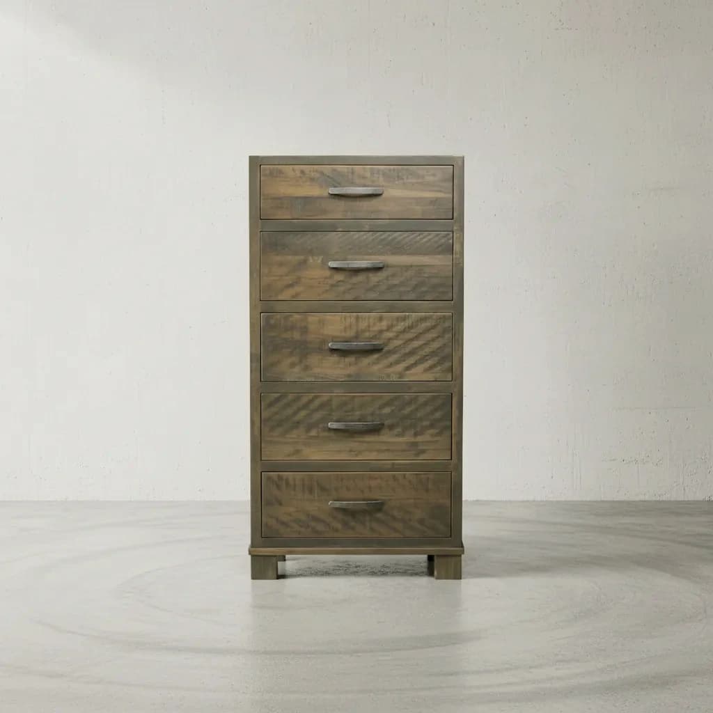penwood furniture backwoods 5 drawer hiboy face on horizontal
