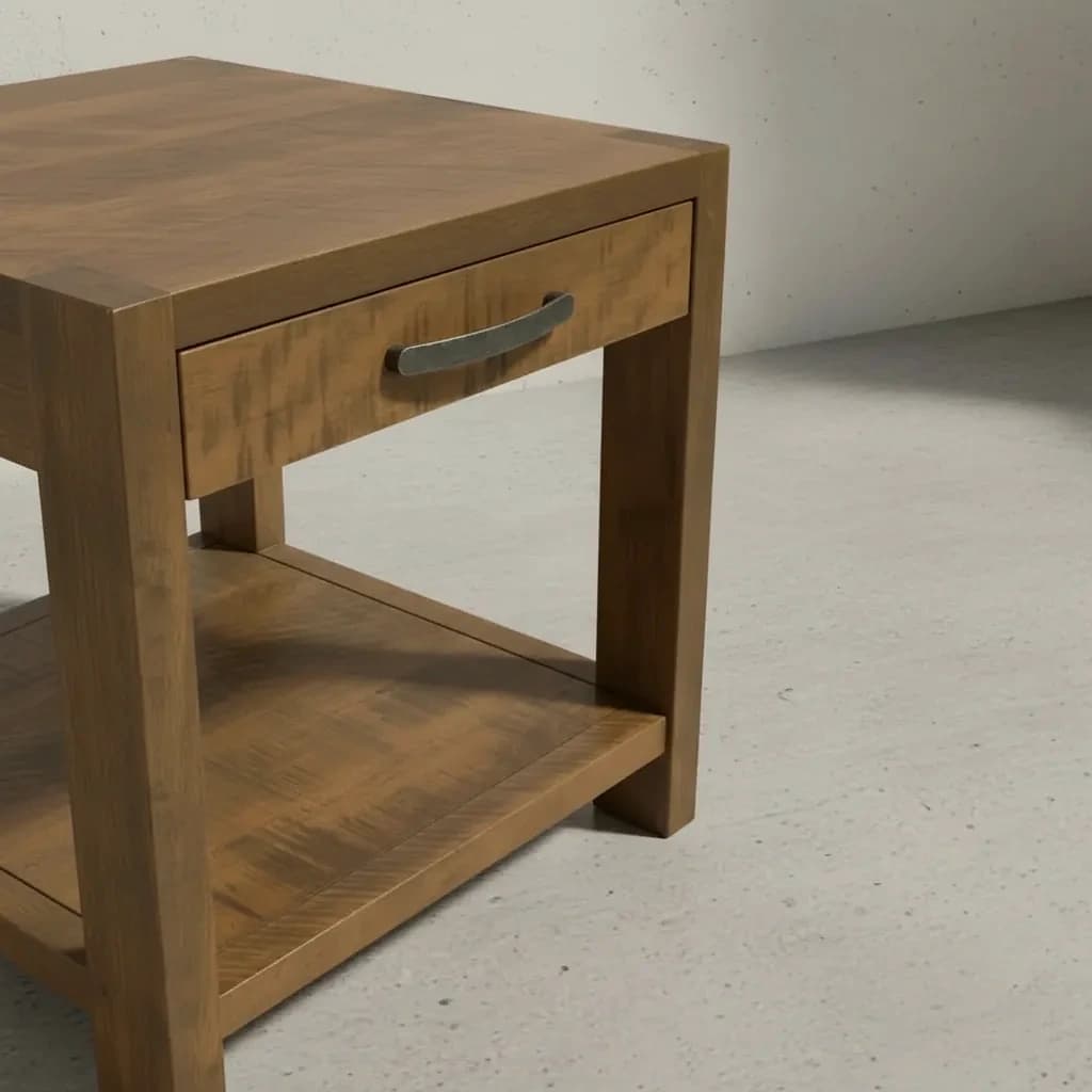 penwood furniture backwoods end table medium close up