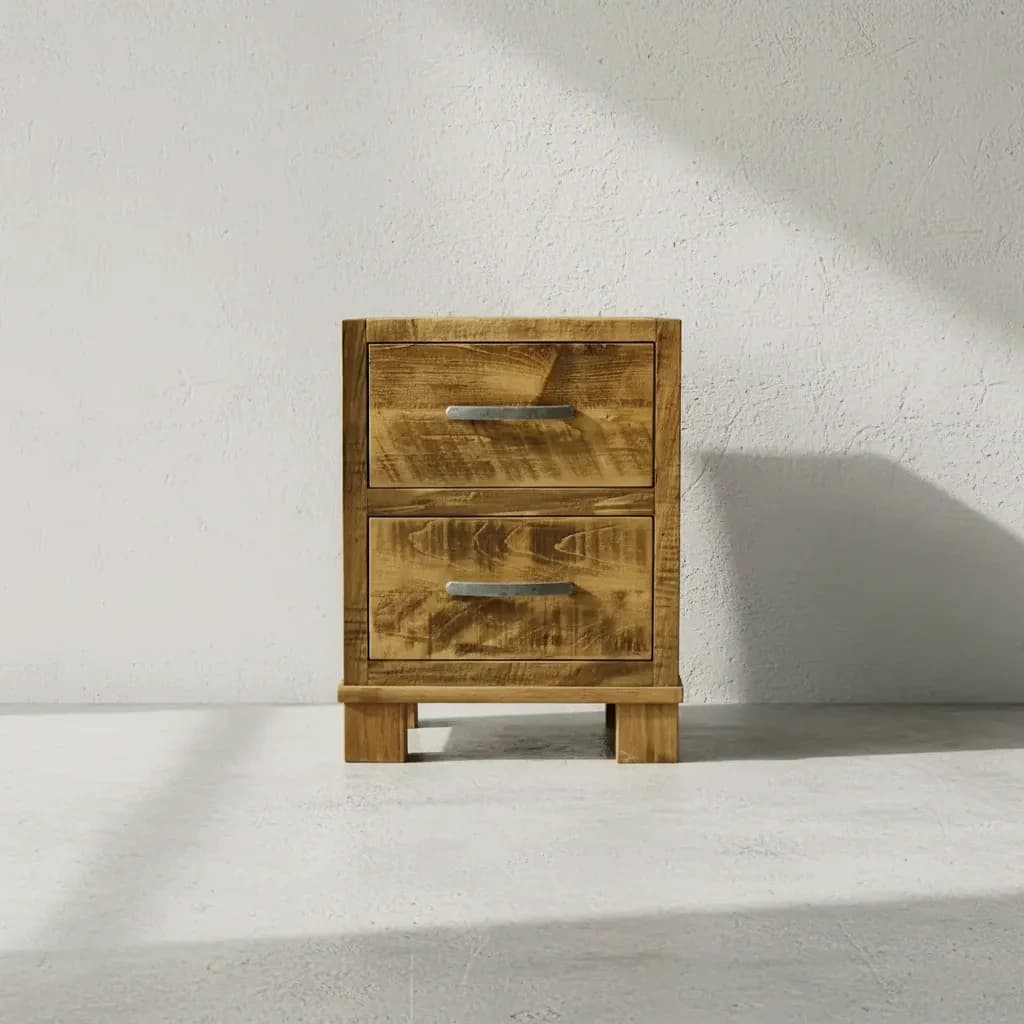 penwood furniture backwoods 2 drawer night stand face on horizontal