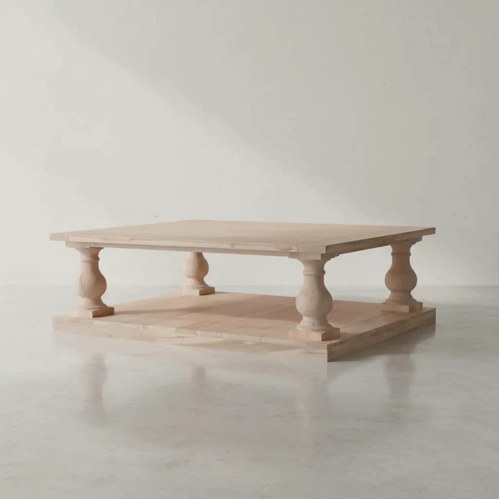 penwood furniture balustrade coffee table 45 degree angle