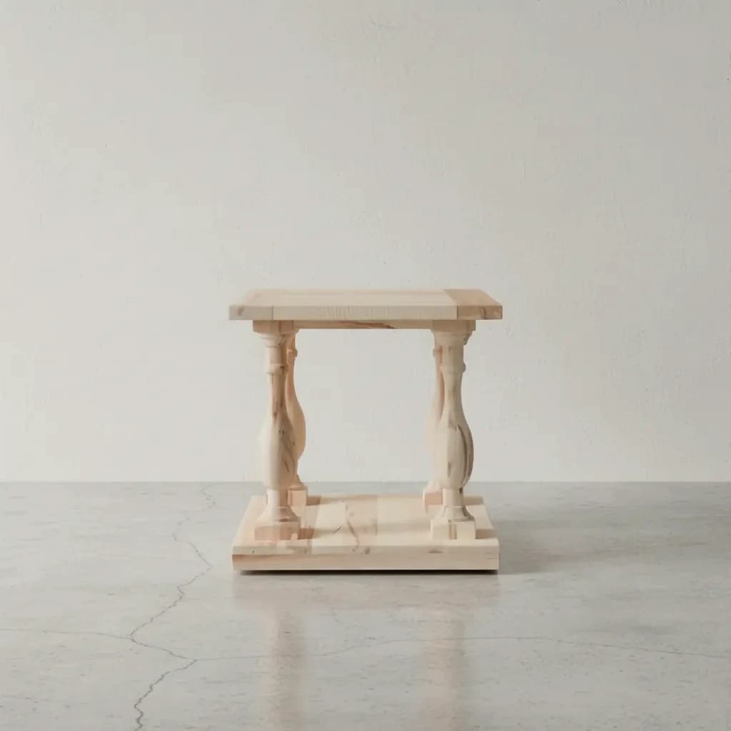 penwood furniture balustrade end table face on horizontal