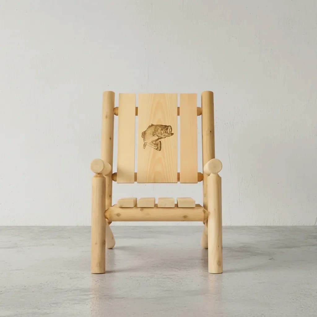 penwood furniture cedar branded back chair face on horizontal