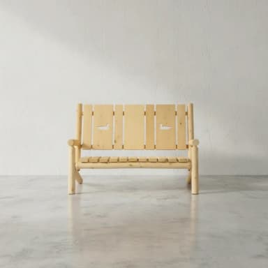 Cedar Cut Back Bench