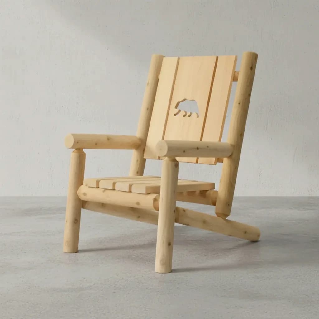 penwood furniture cedar cut back chair 45 degree angle