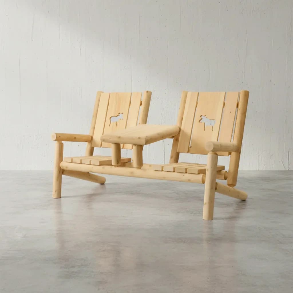 penwood furniture cedar cut back tea set 45 degree angle