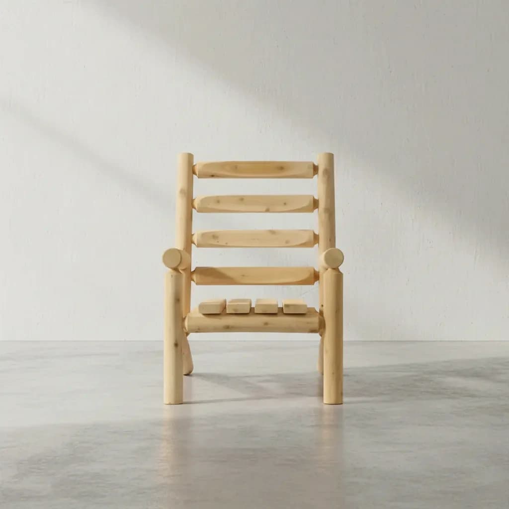 penwood furniture cedar ladder back chair face on horizontal