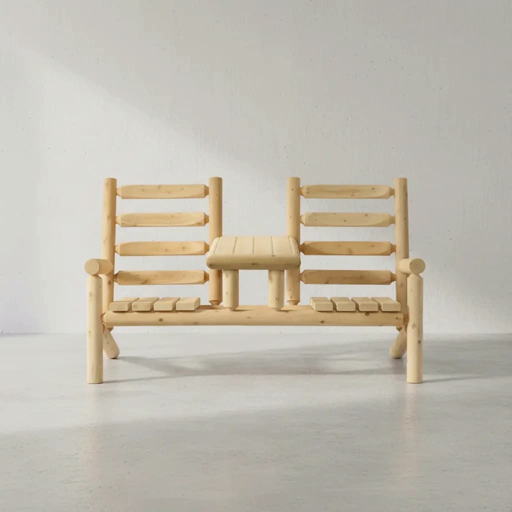 penwood furniture cedar ladder back tea set face on horizontal