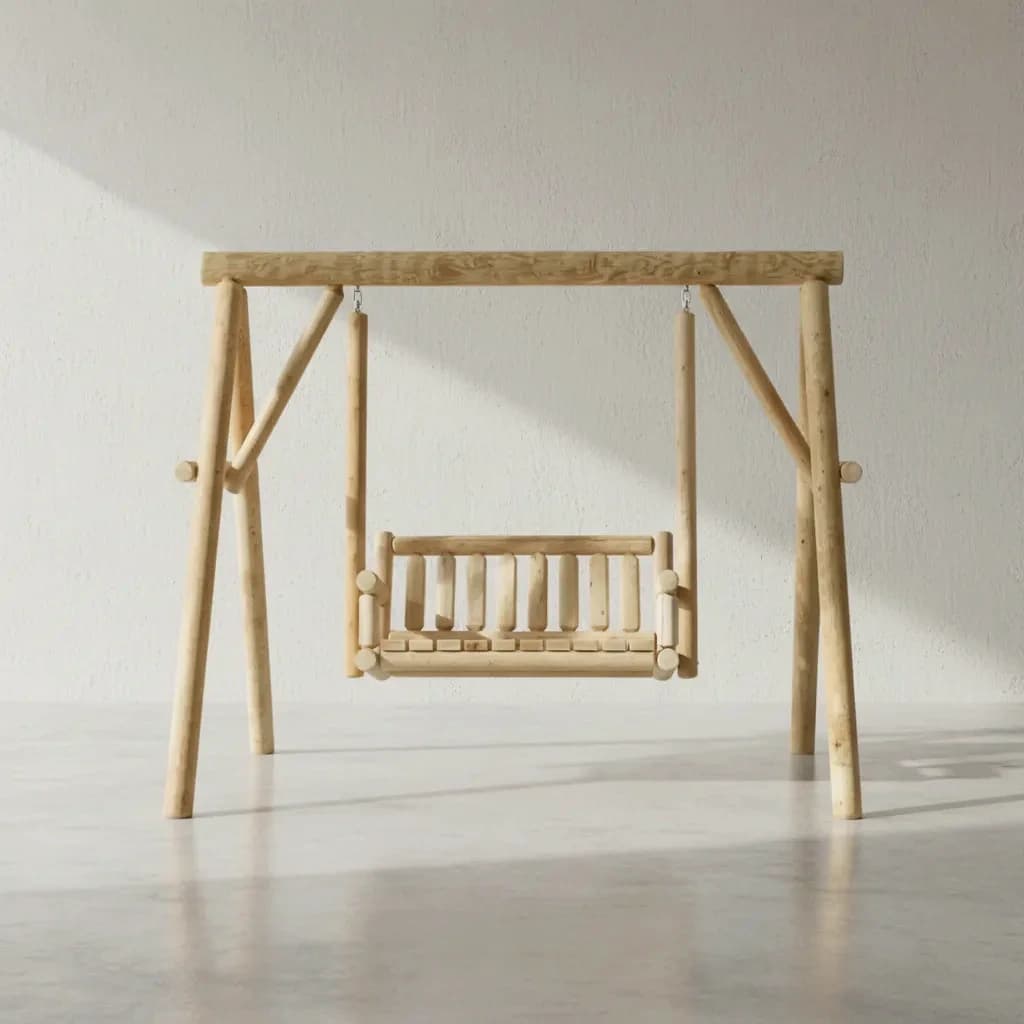 penwood furniture cedar log a frame swing face on horizontal