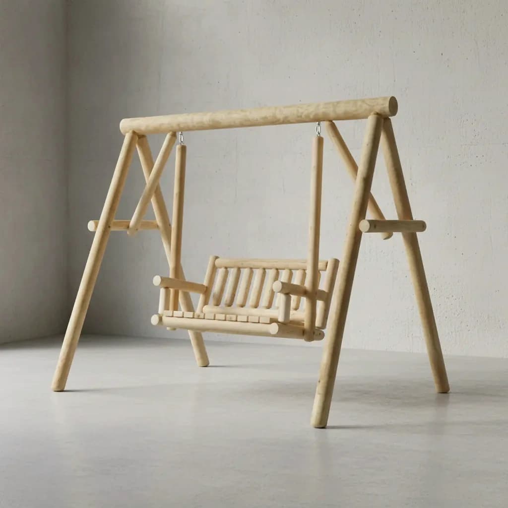 penwood furniture cedar log a frame swing 45 degree angle