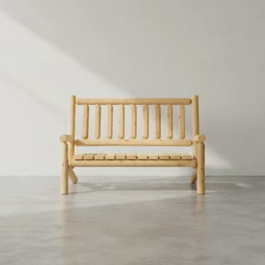 Cedar Log Bench