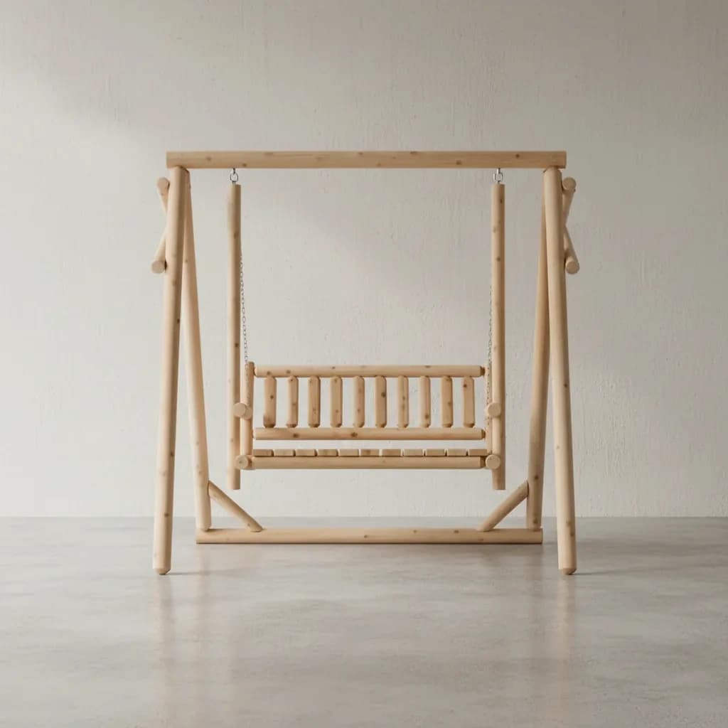 penwood furniture cedar log classic swing face on horizontal