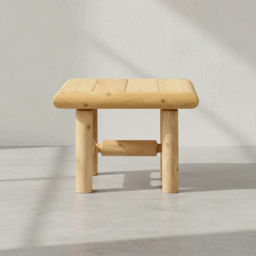 penwood furniture cedar log coffee table face on horizontal