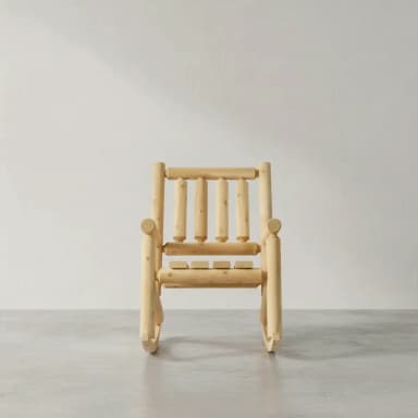 Cedar Log Rocking Chair