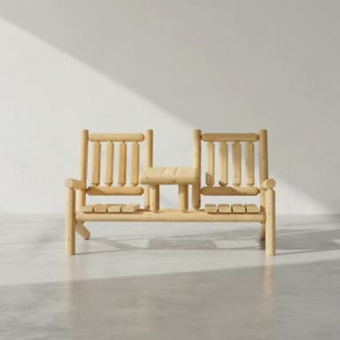 Cedar Log Tea Set