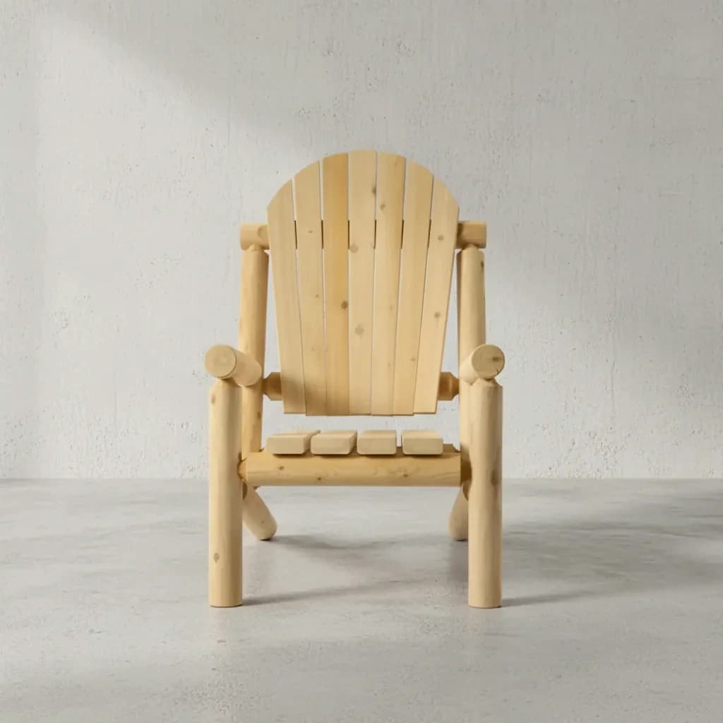 penwood furniture cedar muskoka log chair face on horizontal