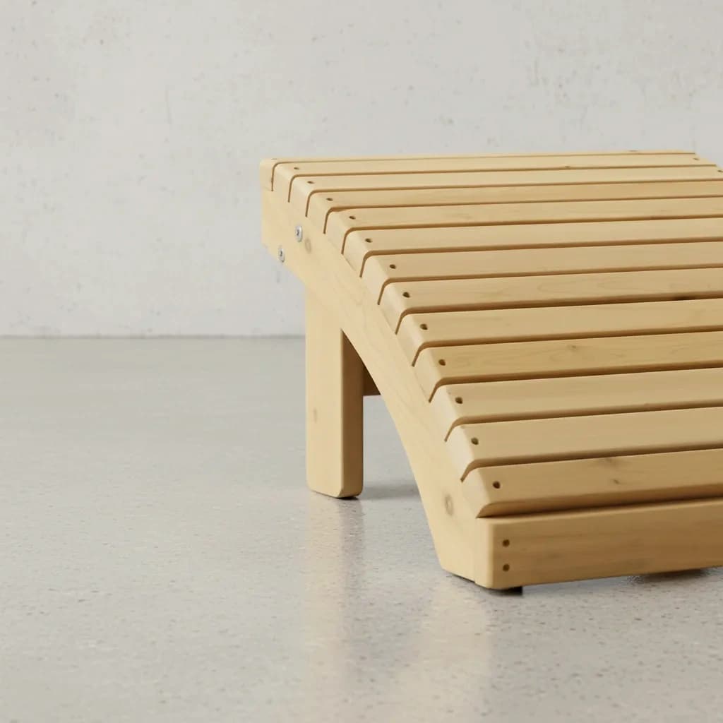 penwood furniture cedar muskoka ottoman medium close up