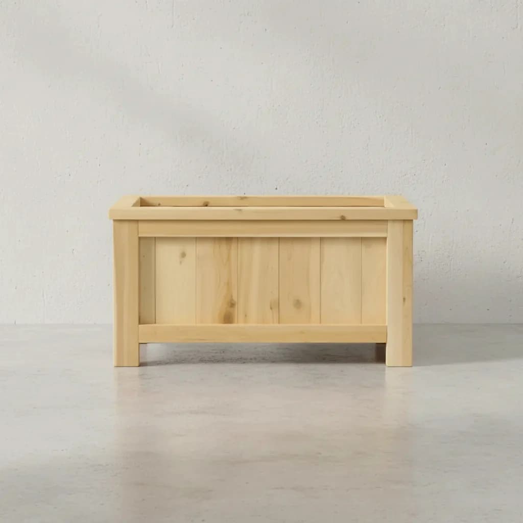 penwood furniture cedar muskoka planter box face on horizontal