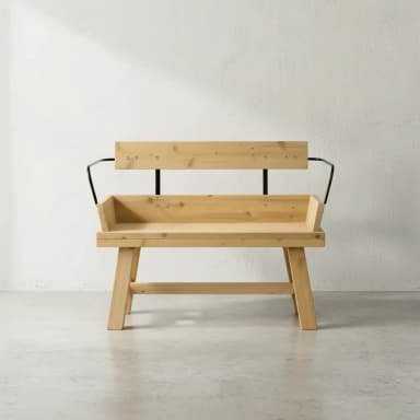 Cedar Wagon Arm Bench