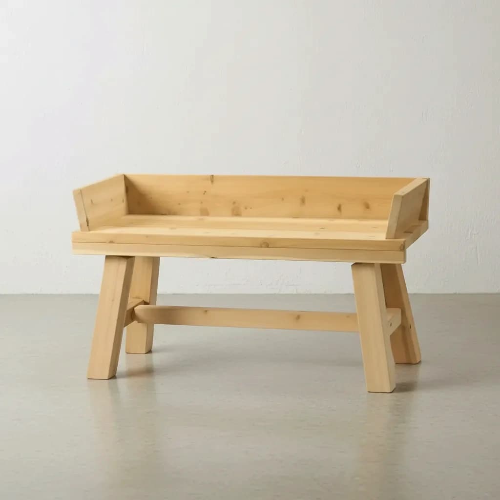 penwood furniture cedar wagon bench face on horizontal