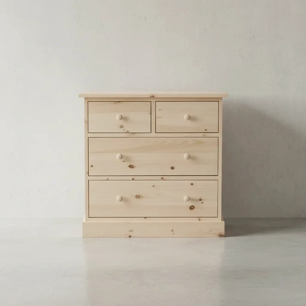 penwood furniture cottage 4 drawer hiboy ct14 face on horizontal