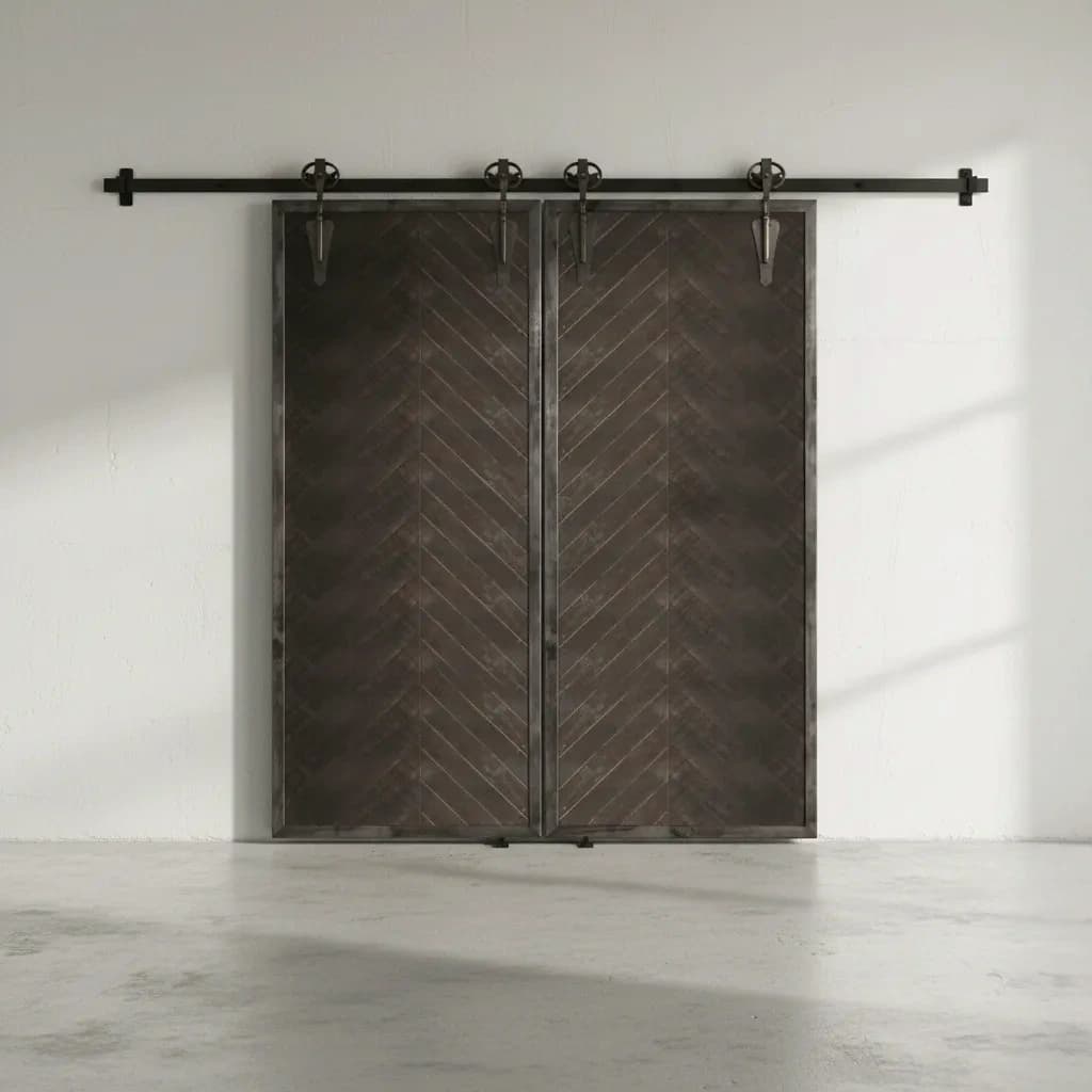penwood furniture herringbone barn door face on horizontal