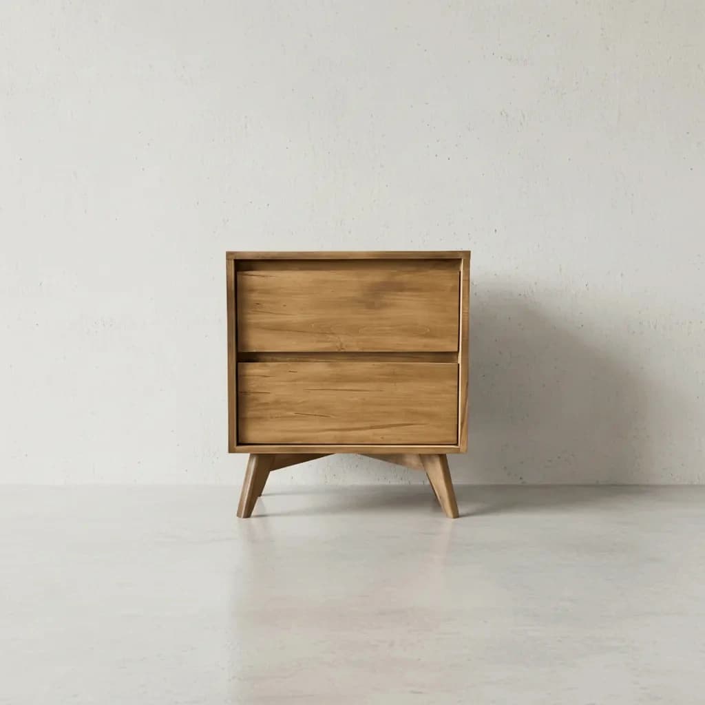 penwood furniture hygge 2 drawer nightstand face on horizontal