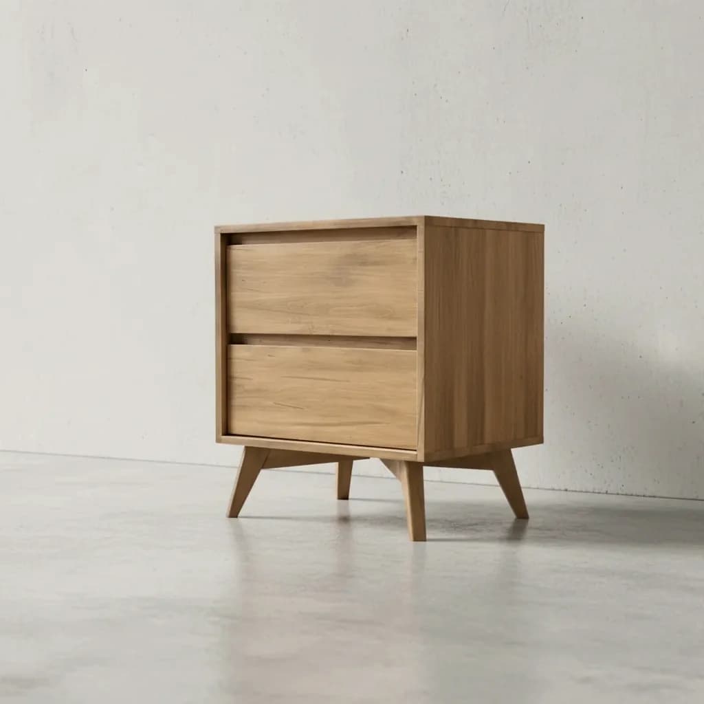 penwood furniture hygge 2 drawer nightstand 45 degree angle