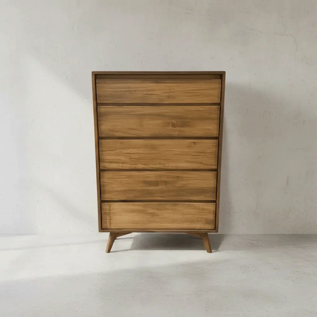 penwood furniture hygge 5 drawer tall dresser face on horizontal
