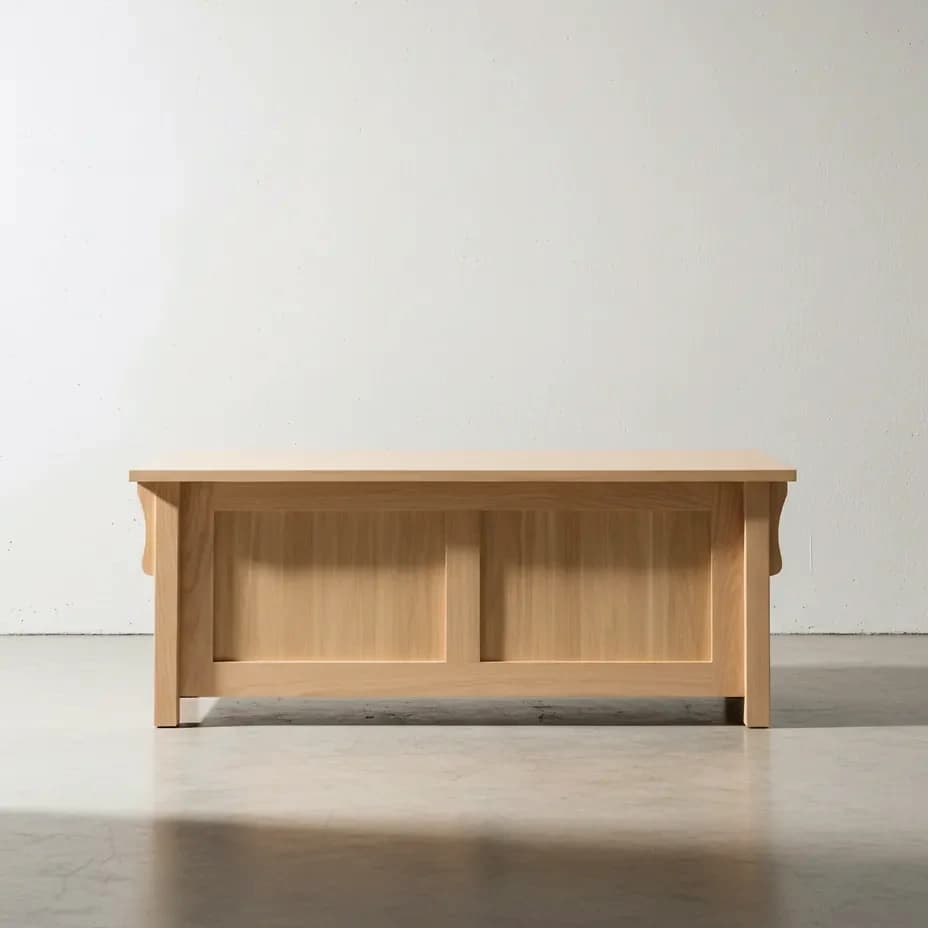 penwood furniture mission blanket box m2448b face on horizontal