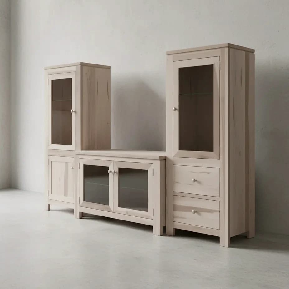 penwood furniture newport 3 pc tv unit np1892 45 degree angle