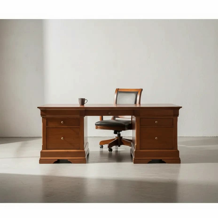 penwood furniture phillipe executive desk face on horizontal