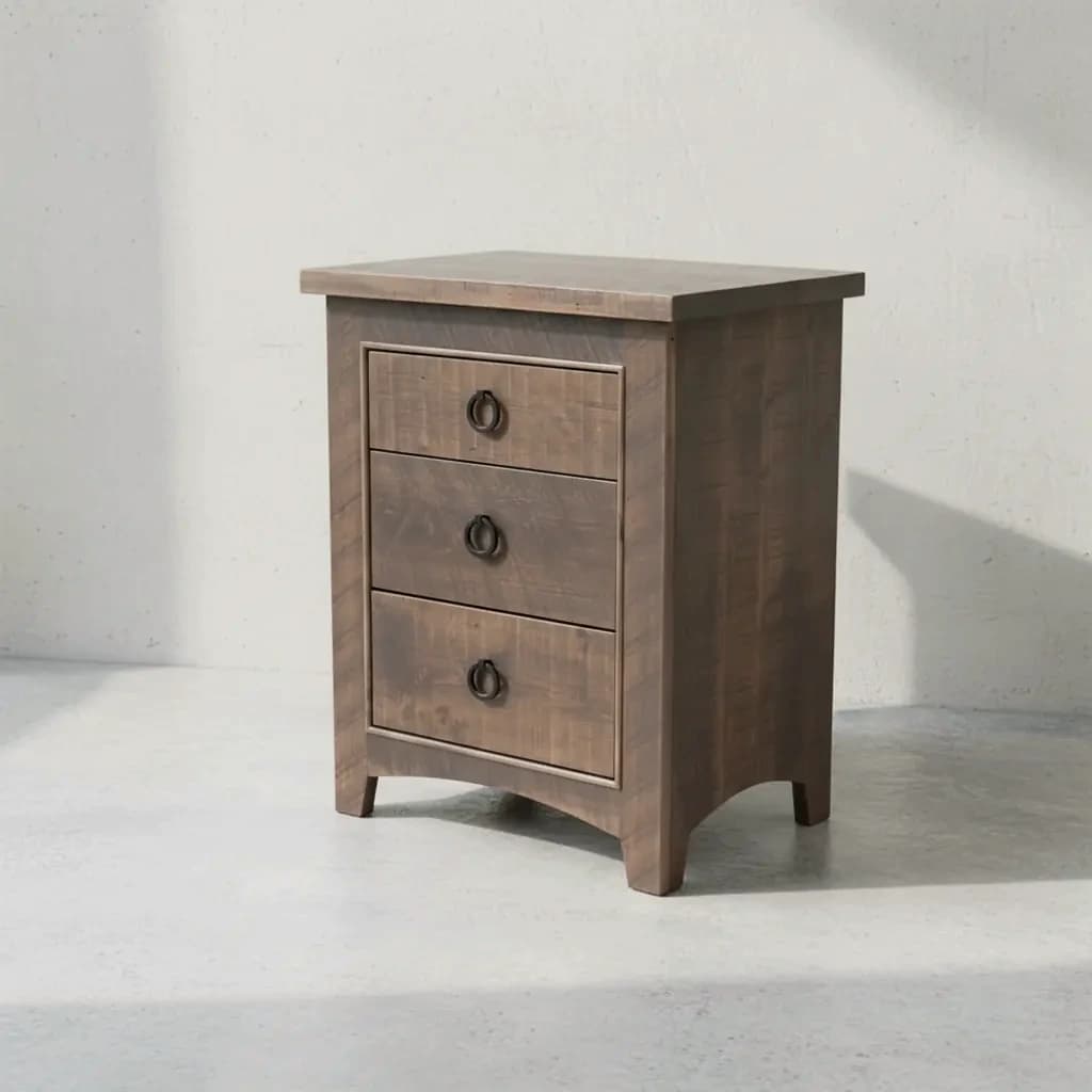 penwood furniture renoa 3 drawer night stand 45 degree angle