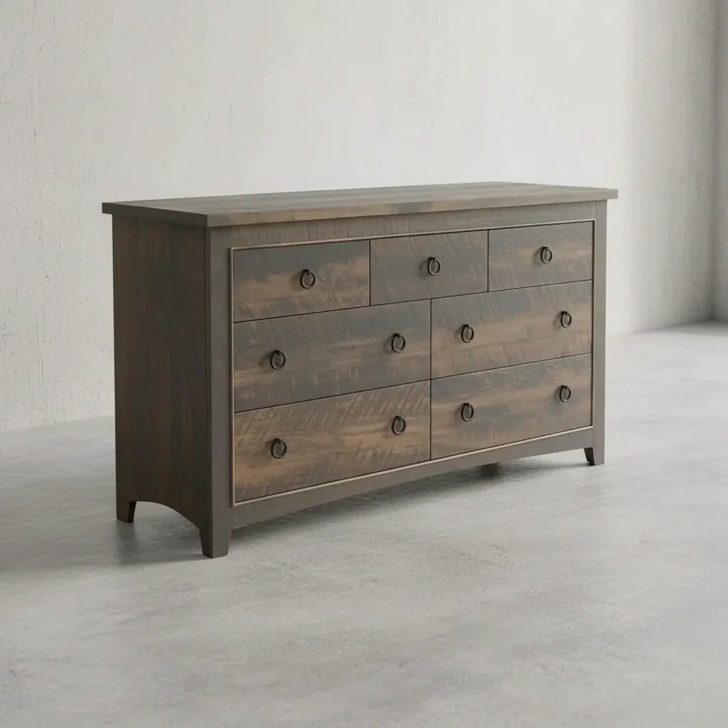 penwood furniture renoa 7 drawer dresser 45 degree angle