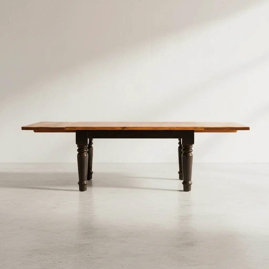 penwood furniture rustic plank dining table face on horizontal