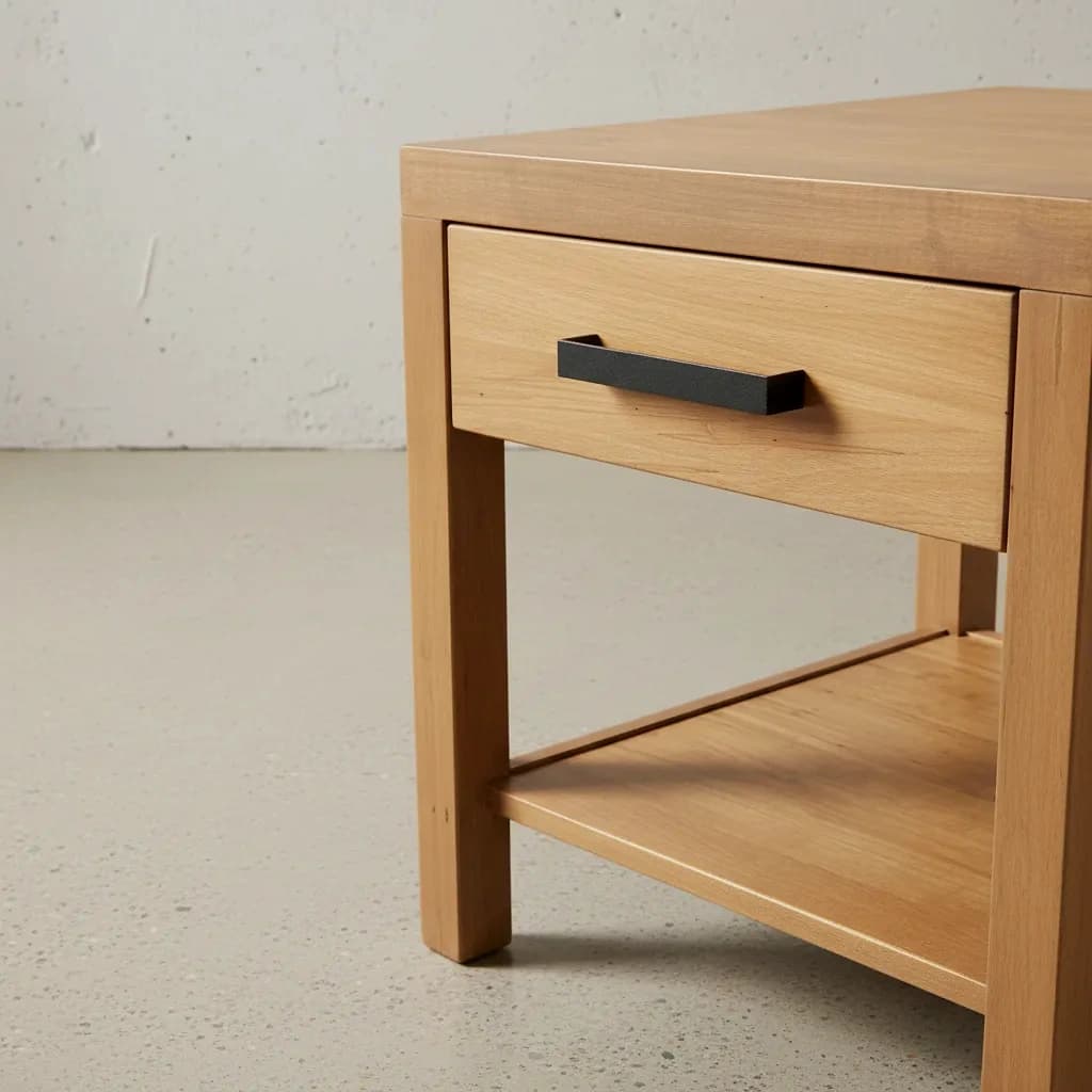 penwood furniture tanner end table with shelf medium close up
