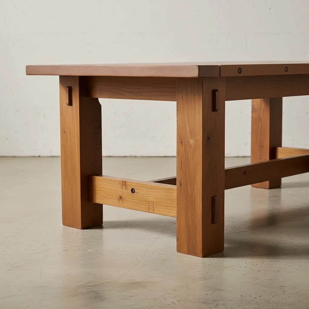 penwood furniture timber dining table medium close up