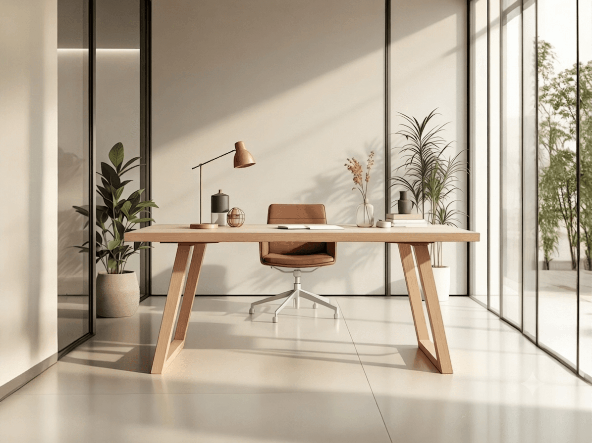 Solid wood home office furniture showcase