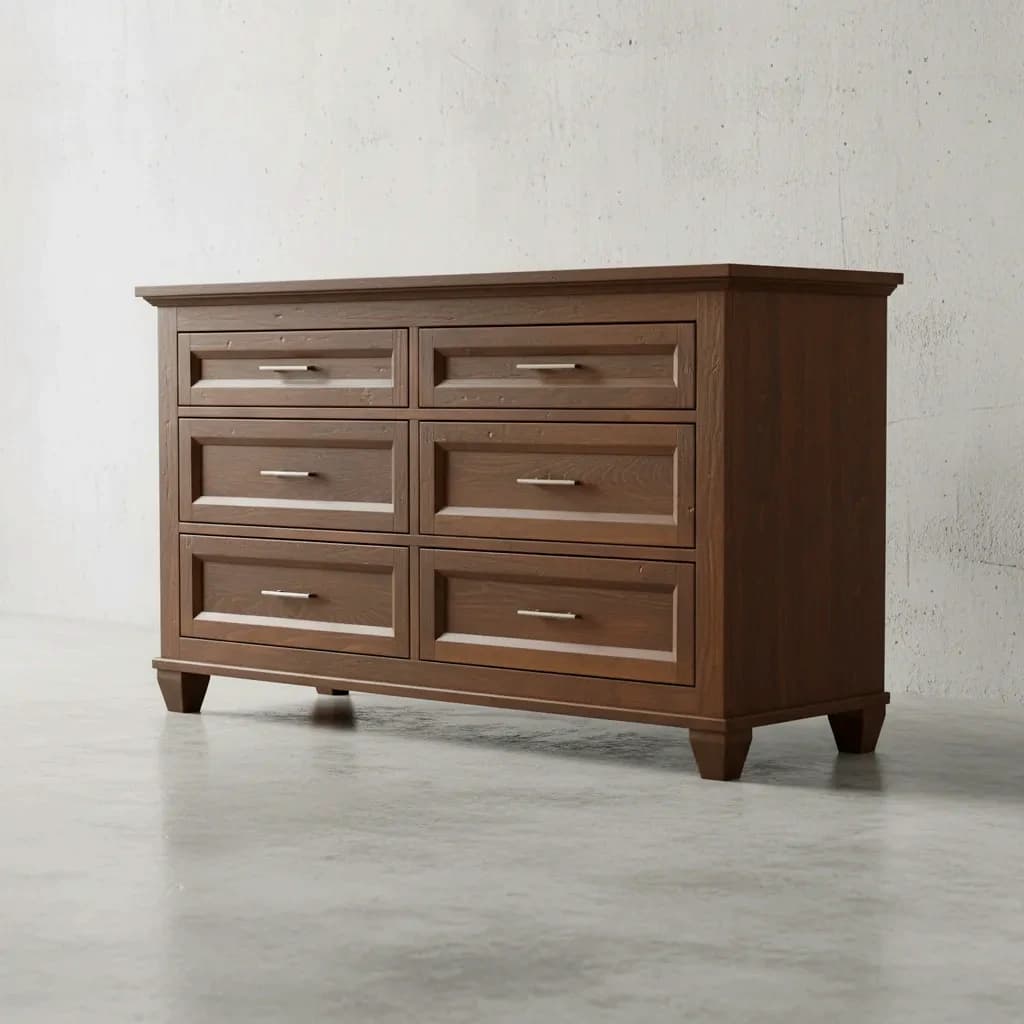 penwood furniture algonquin 6 drawer dresser 45 degree angle