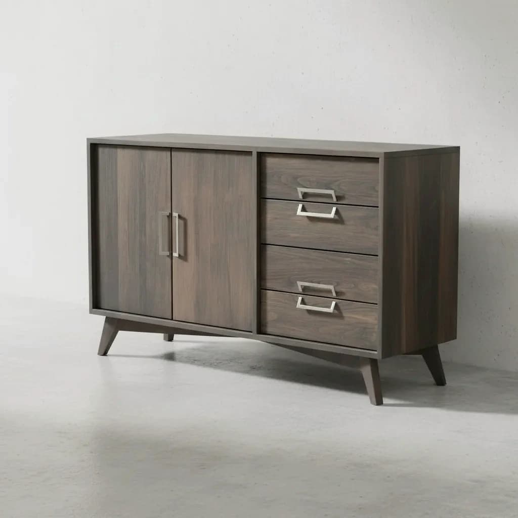penwood furniture avenue sideboard 4 drawers 2 doors 45 degree angle