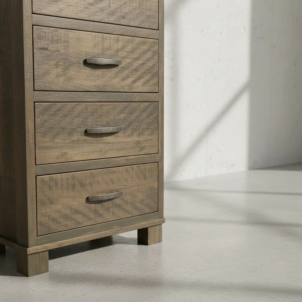 penwood furniture backwoods 5 drawer hiboy medium close up