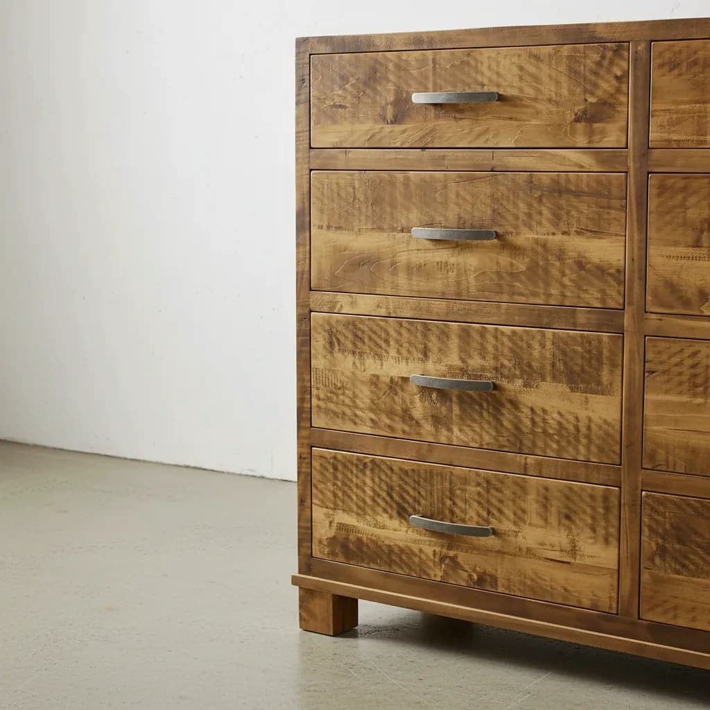 penwood furniture backwoods 8 drawer dresser medium close up