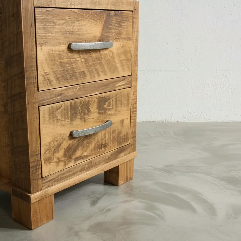 penwood furniture backwoods 2 drawer night stand medium close up