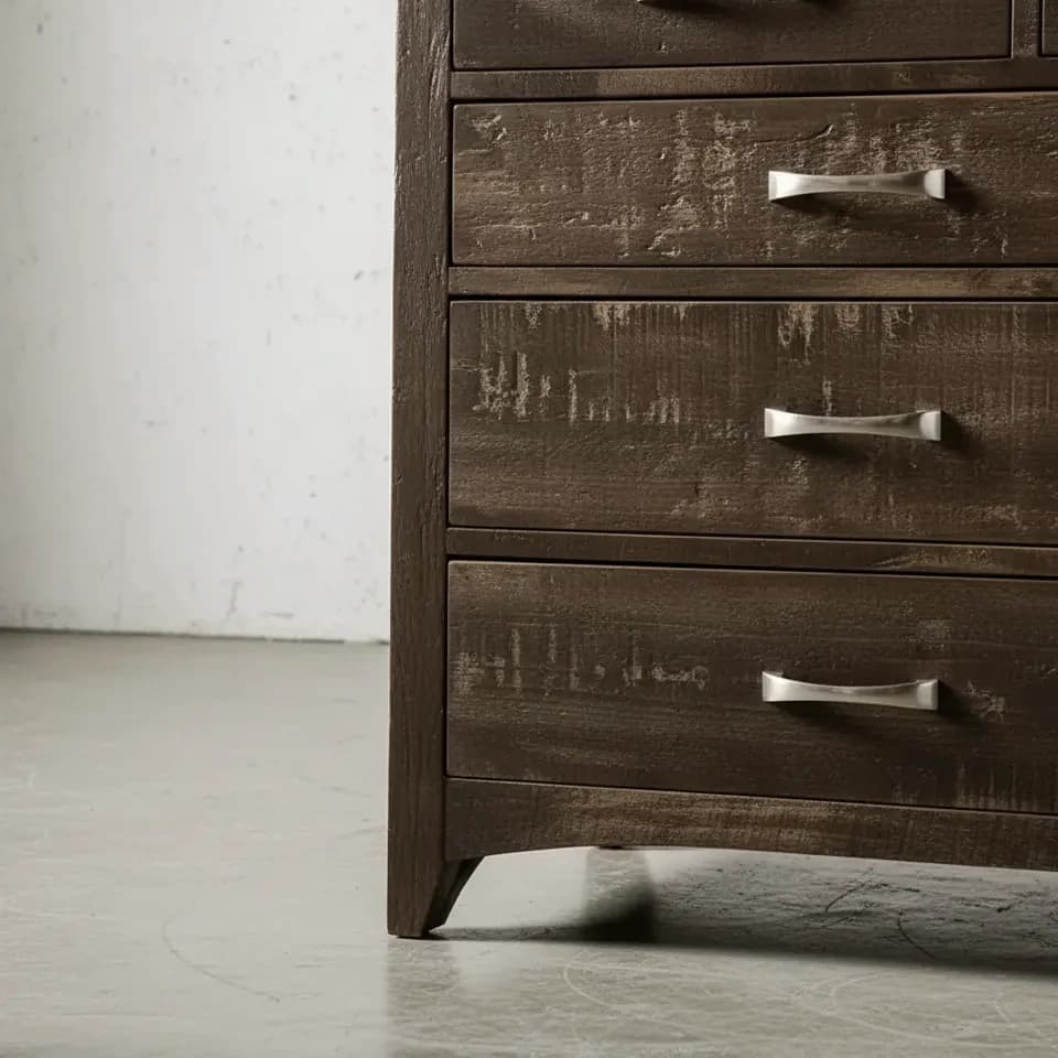 penwood furniture bancroft dresser with mirror 9 drawers medium close up