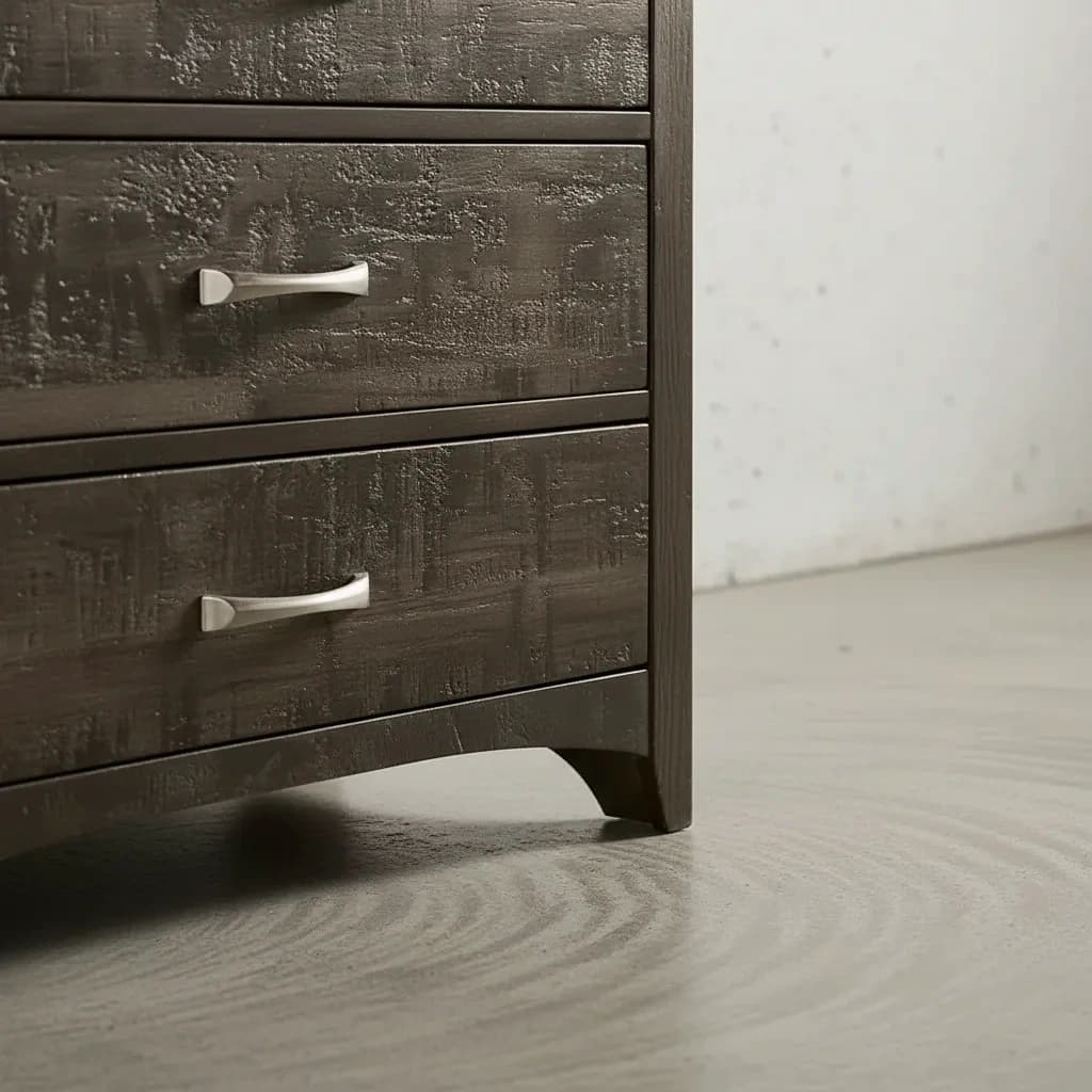 penwood furniture bancroft highboy 4 drawers medium close up