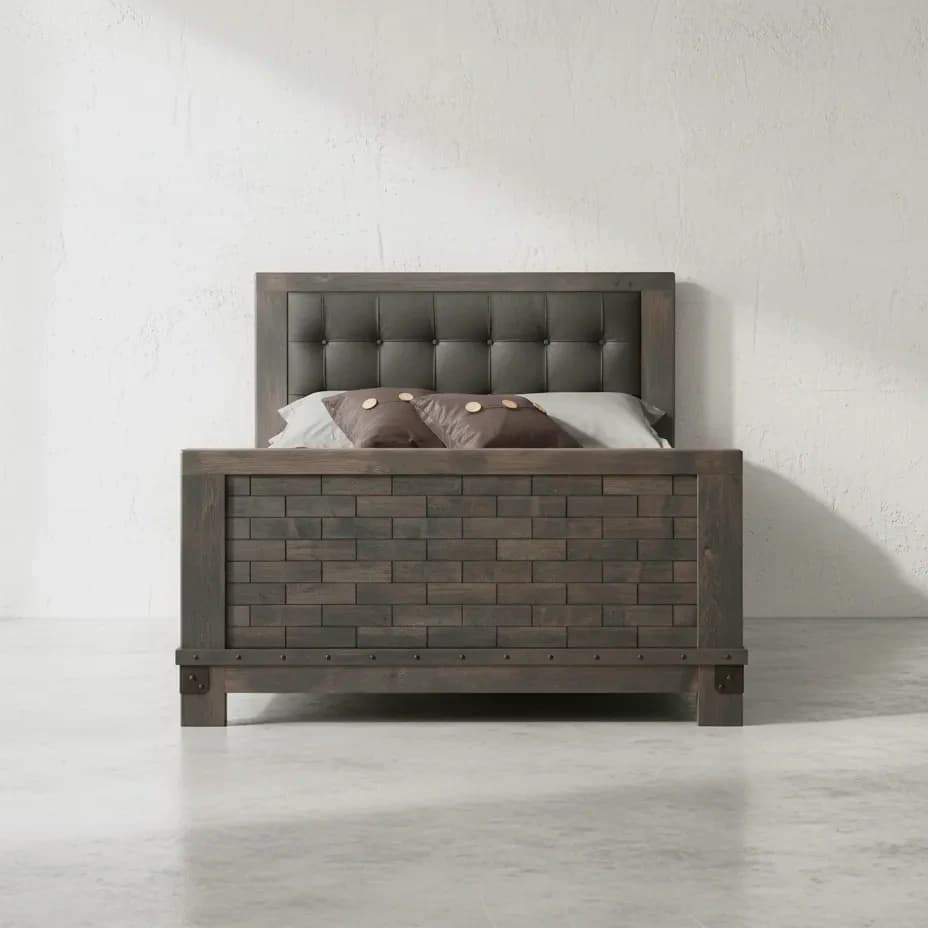 penwood furniture barrelworks bed high footboard face on horizontal