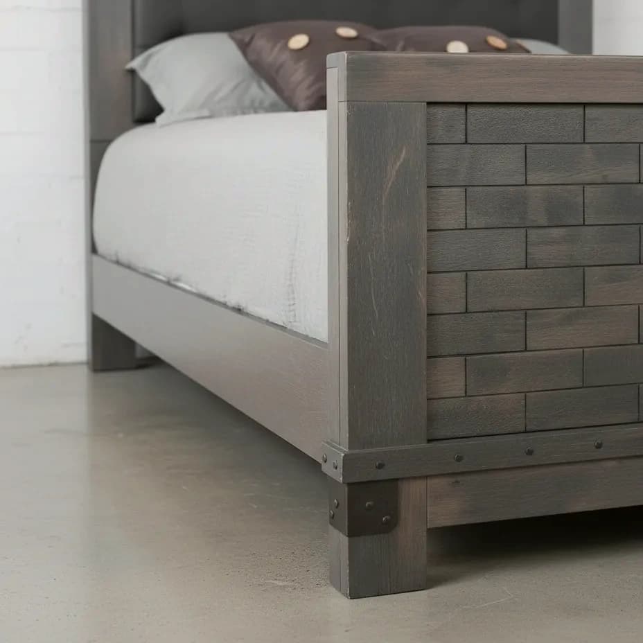 penwood furniture barrelworks bed high footboard medium close up