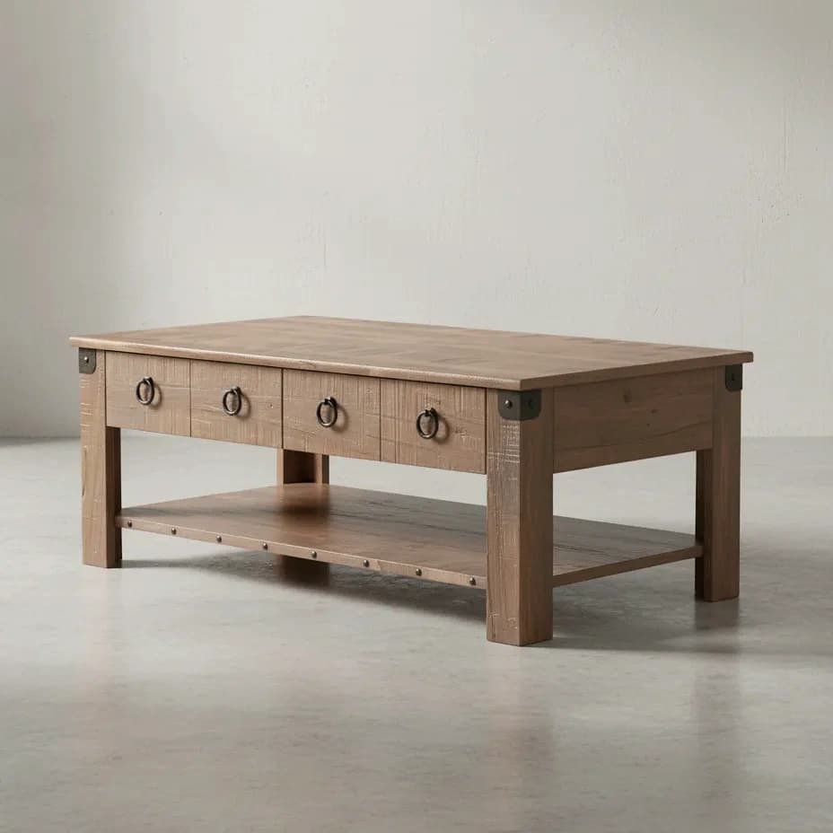 penwood furniture barrelworks coffee table 45 degree angle