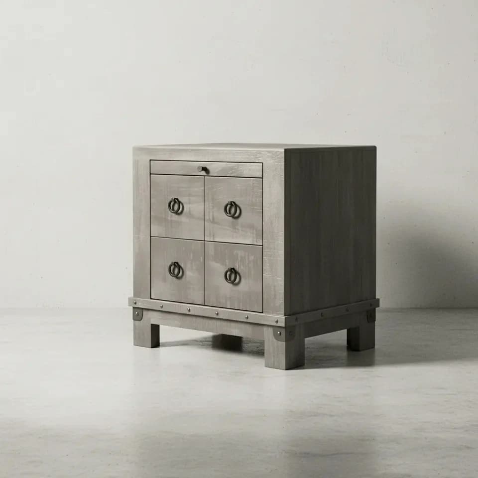 penwood furniture barrelworks night stand 2 drawers 45 degree angle