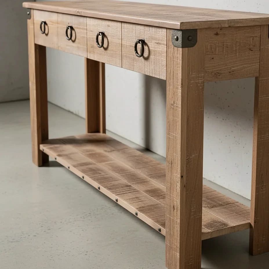 penwood furniture barrelworks sofa table medium close up